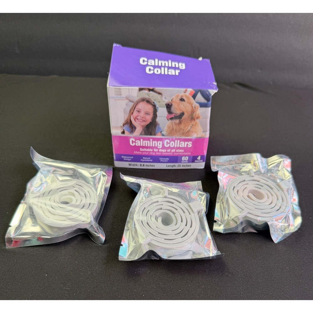 Calming Collar 3 Pack Dog Anxiety Relief Pheromone Lavender 25 Inch Waterproof‎